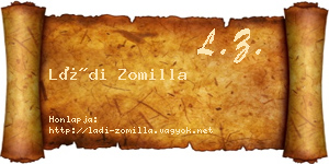 Ládi Zomilla névjegykártya